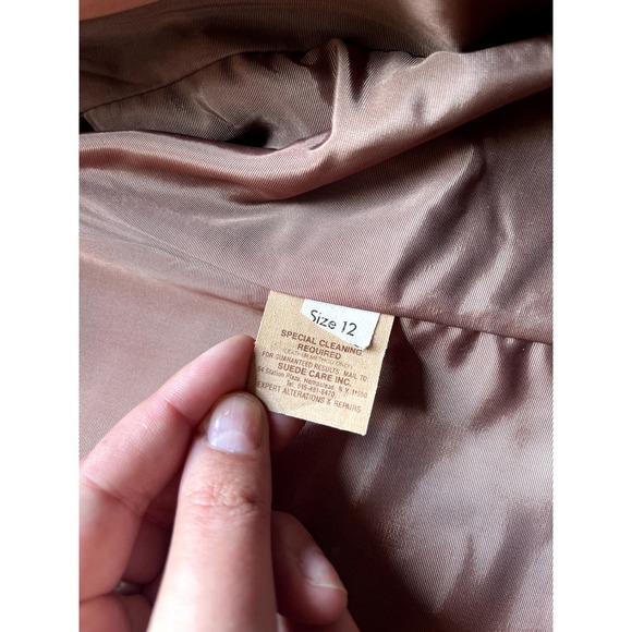 Vintage Avanti leather jacket with fleece wool trim size 12 - Picture 4 of 8